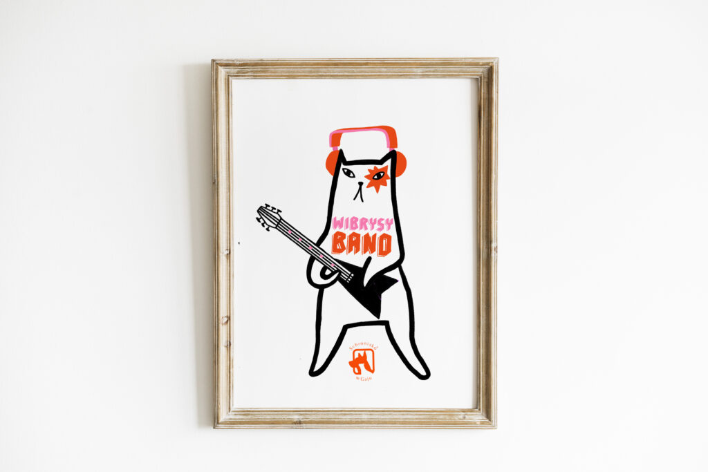 Plakat - Wibrysy band | słuchawki