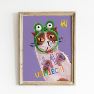 Plakat - Łap Uśmiech | kot